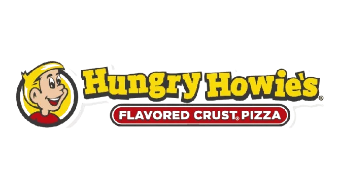 Hungry Howie's logo with a smiling cartoon boy and 'Flavored Crust Pizza' tagline.